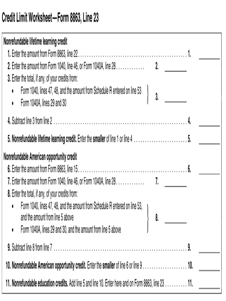 Credit Limit Worksheet Fill Online Printable Fillable Blank 