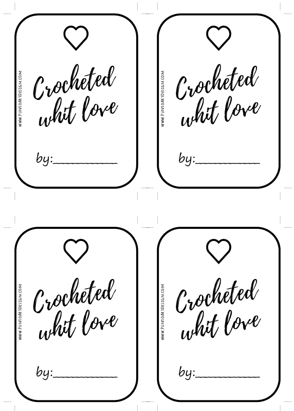 Crocheted Whit Love By Free Printable Tags For Handmade Crochet 