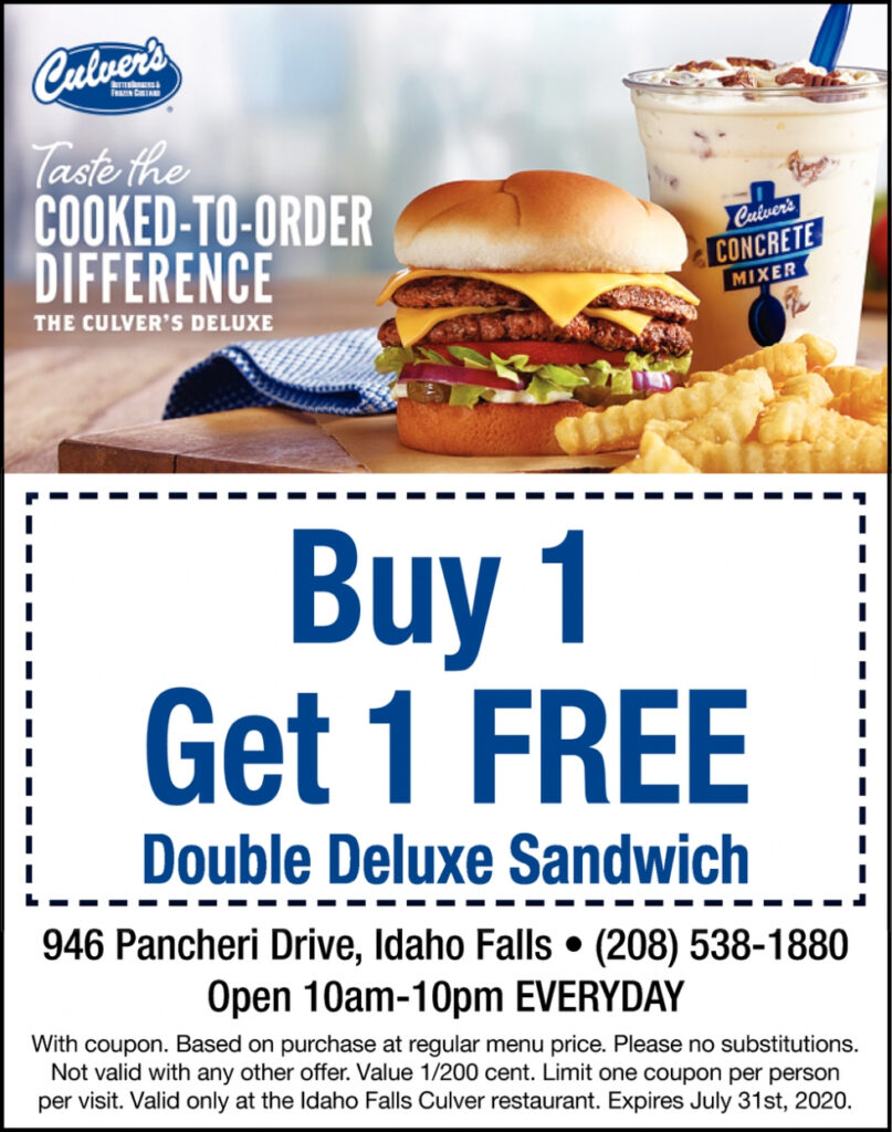 Culvers Coupons Online Grab Your Printable Coupons