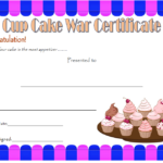 Cupcake Wars Certificate FREE Printable 2 Templates Printable Free