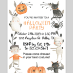 Cute Halloween Printable Invitation Free Halloween Invitations Kids