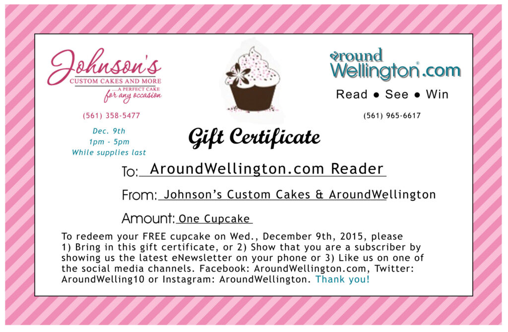 December 2015 FREE Cupcake Day AroundWellington Online 