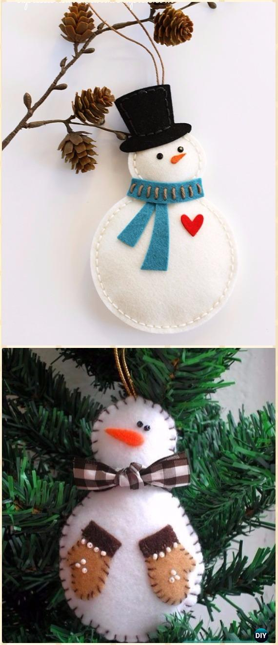 DIY Felt Christmas Ornament Craft Projects Instructions