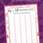 Downloadable Mary Kay Tracking Sheets Use This To Keep Track Of Your