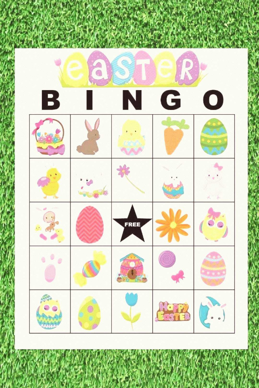 Easter Bingo Game Printable