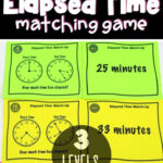 Elapsed Time Matching Activity Game Elementary Math Elementary Math