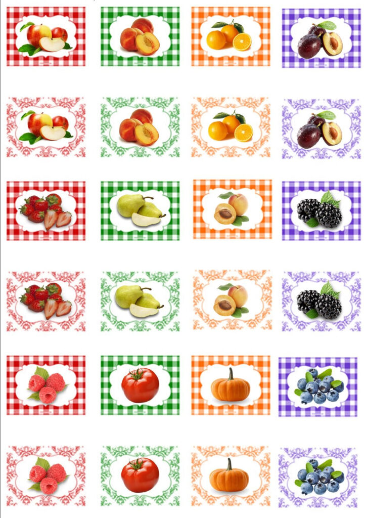 Etichette Labels Per Marmellate Food Printables Miniature Food Jam 