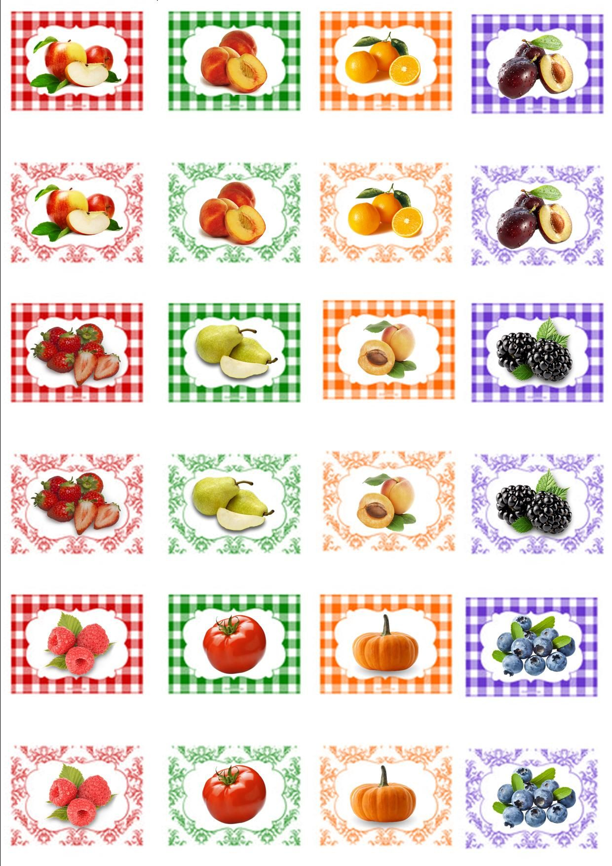 Etichette Labels Per Marmellate Food Printables Miniature Food Jam