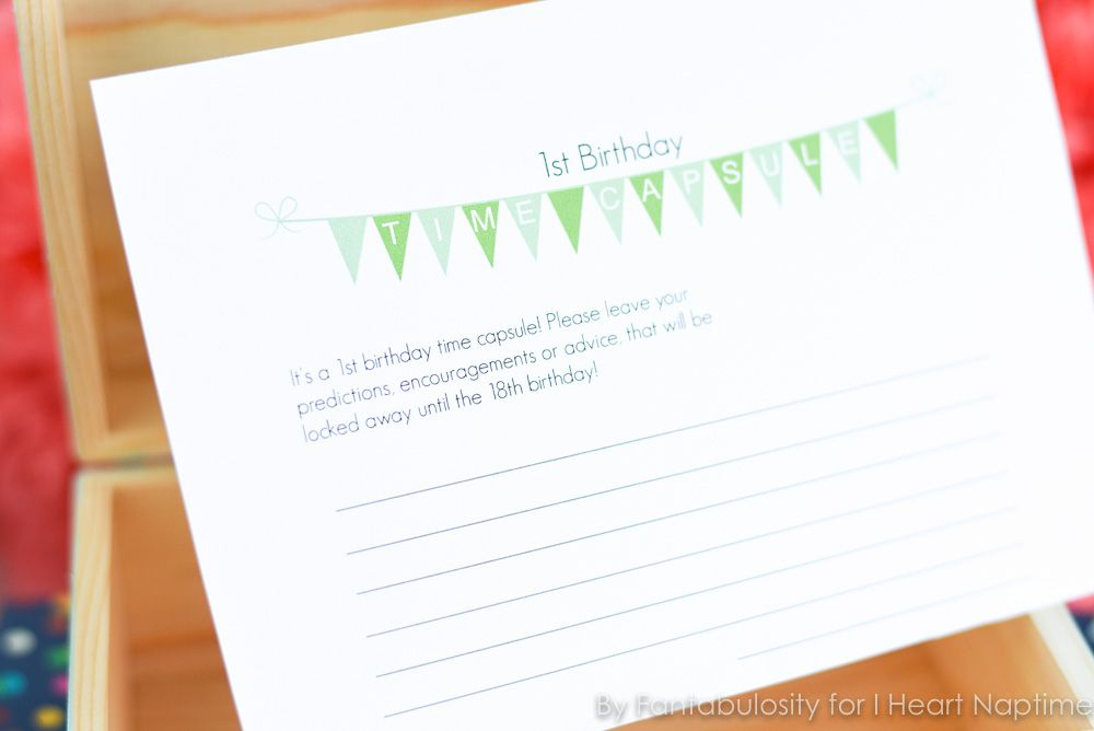 First Birthday Time Capsule With Free Printable The Inspiration Board 