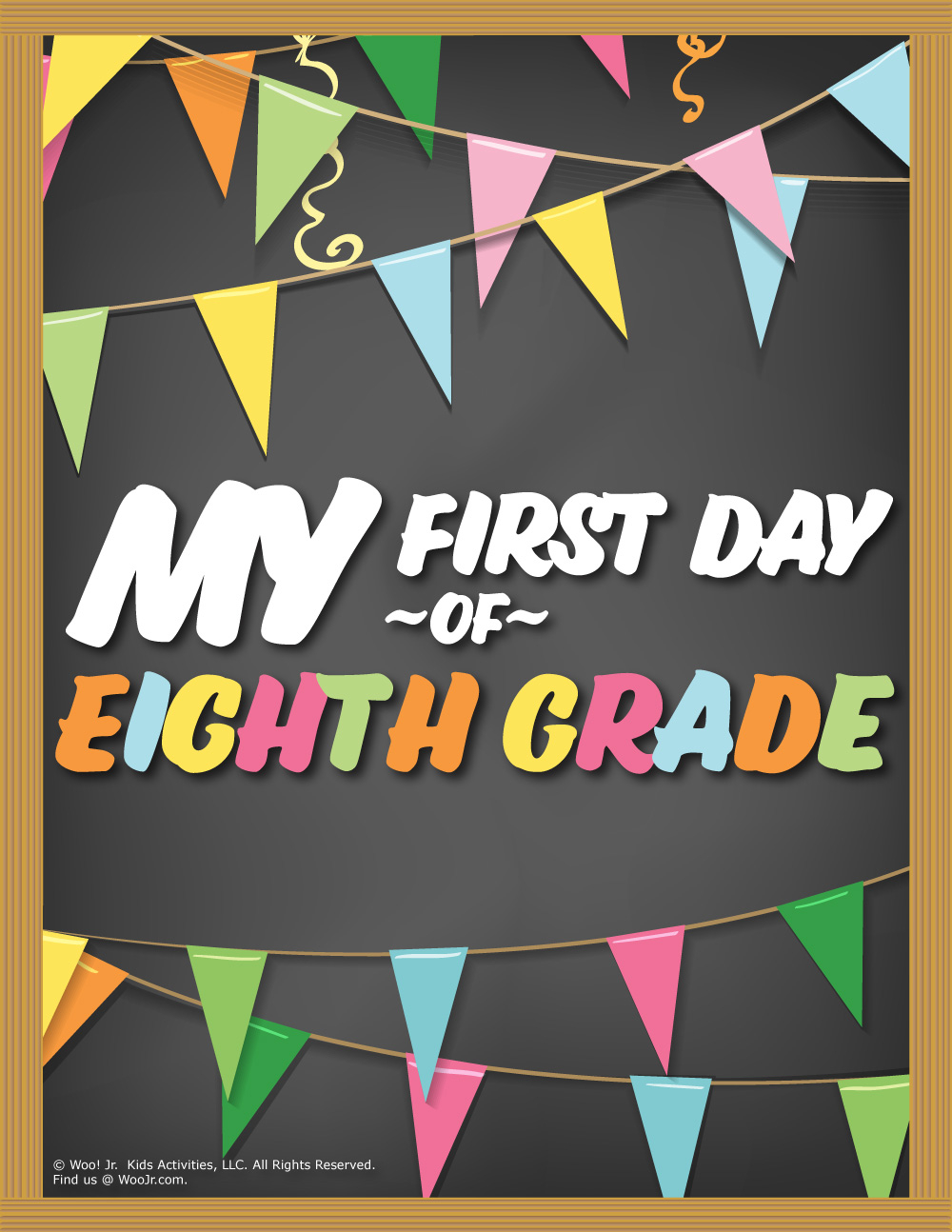 First Day Of 8th Grade Sign Chalkboard Woo Jr Kids Activities First Day Of 8th Grade Sign Chalkboard Woo Jr Kids Activities