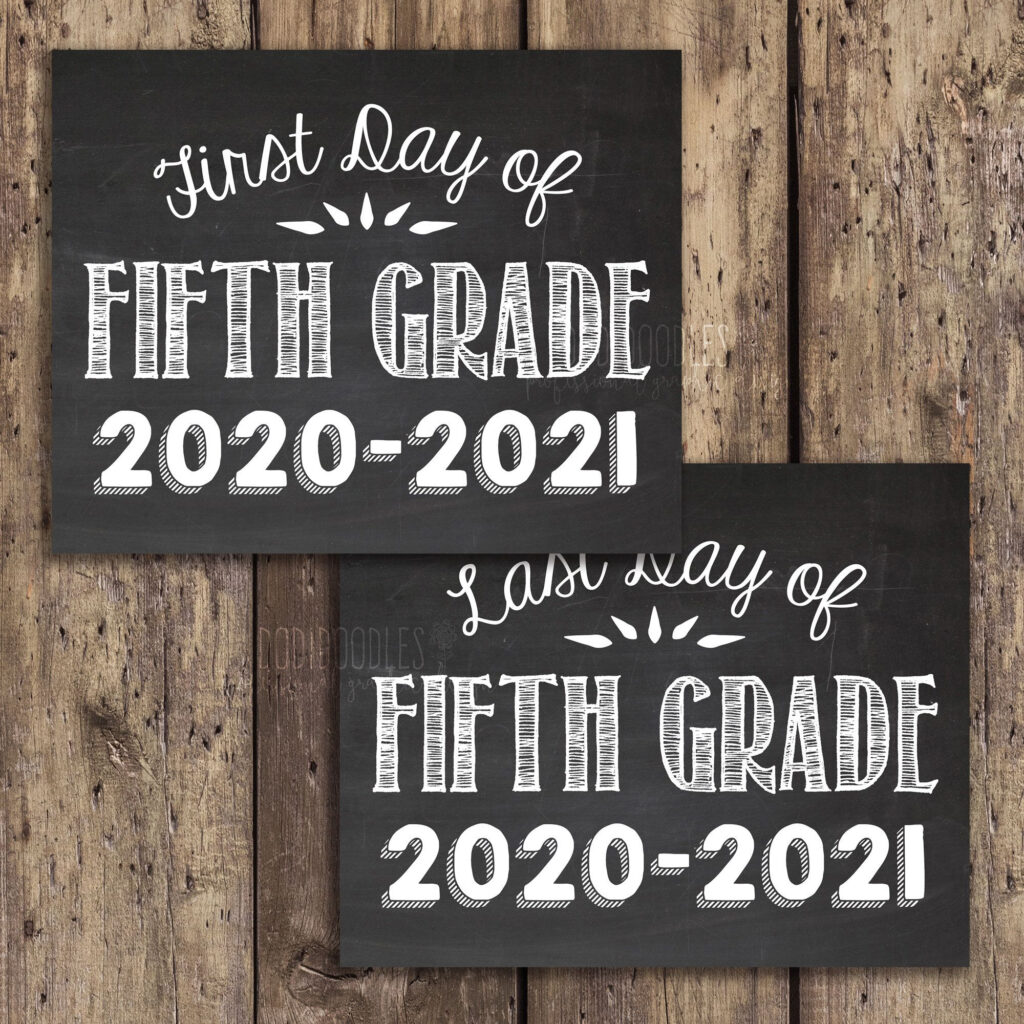 First Day Of Fifth Grade 2021 2022 Last Day Of Fifth Etsy Last Day 