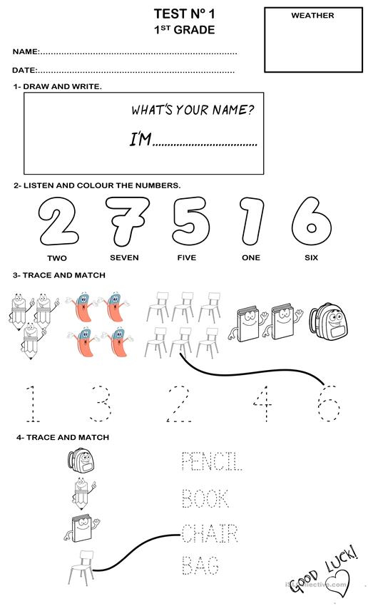 First Grade Test Worksheet Free ESL Printable Worksheets Made By Teachers