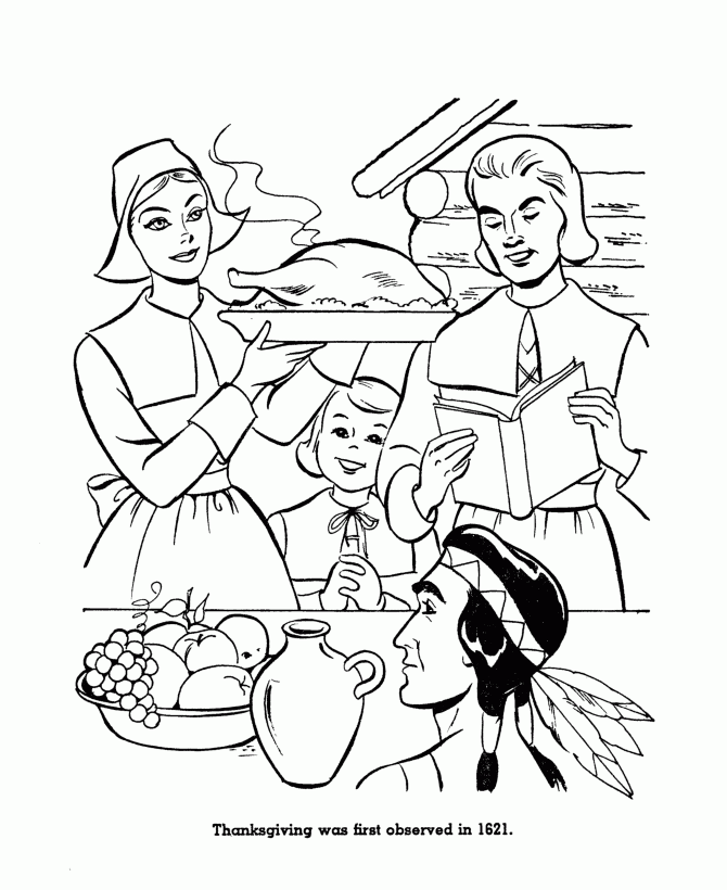 First Thanksgiving Coloring Pages Best Coloring Pages For Kids