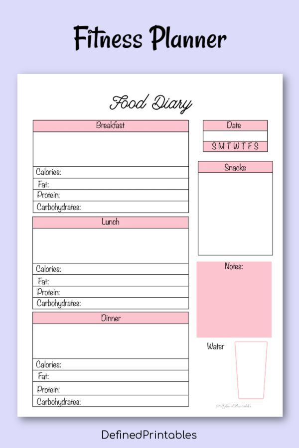 Fitness Planner Printable Etsy Fitness Planner Printable Fitness 