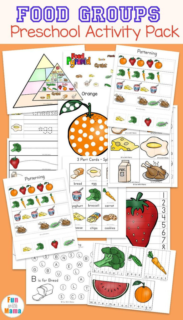 Food Groups Preschool Activity Pack Food Groups Preschool Group 