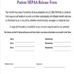 FREE 11 Sample HIPAA Release Forms In PDF MS Word