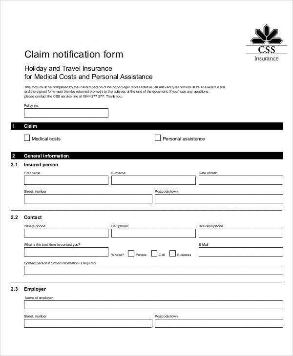 FREE 47 Claim Forms In PDF