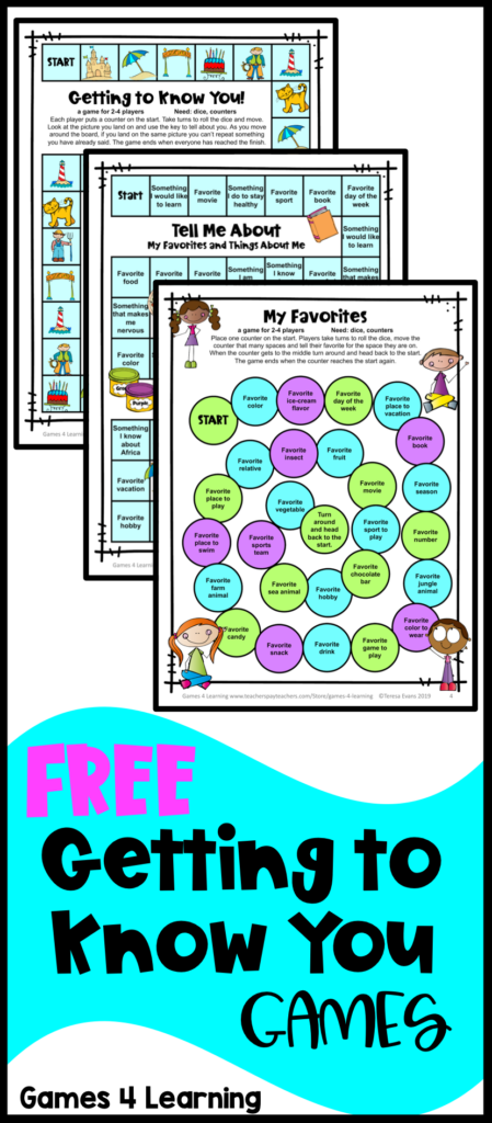 Free First Day Of School Activities Getting To Know You Games With 