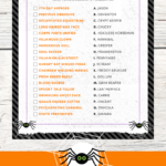FREE Halloween Trivia Print Just Match The Movie Character To The