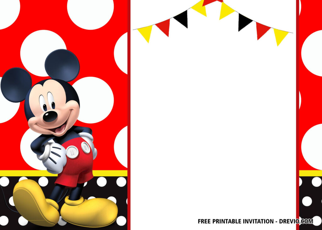 FREE Mickey Mouse Birthday Invitation Templates Latest Invitaciones 