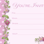 Free Pink Polka Dot Party Invitations Printable Party Kits