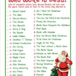 Free Printable Christmas Game Who Wore It Best Christmas Trivia