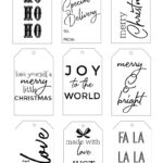 Free Printable Christmas Gift Tags BLACK This Is Our Bliss This Is