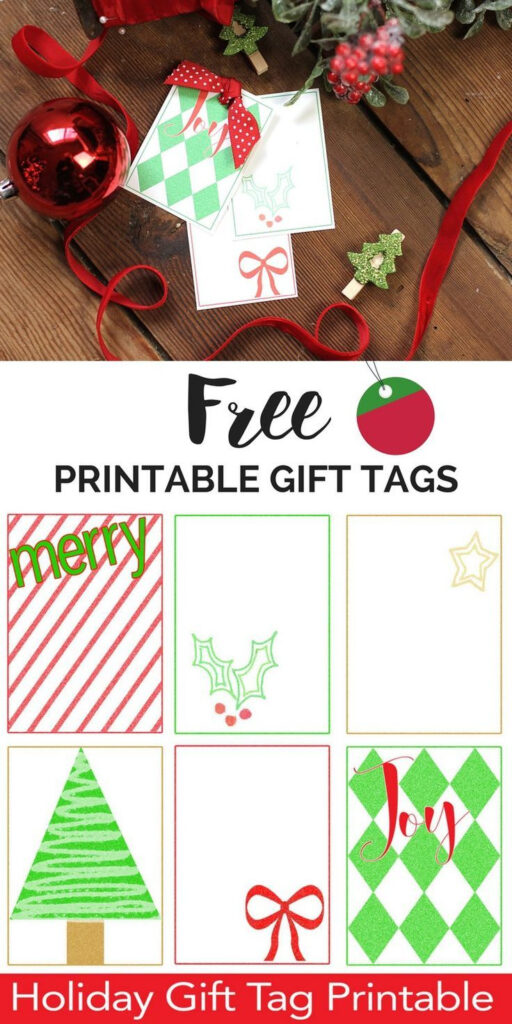 FREE Printable Christmas Gift Tags Christmas Gift Tag Template Gift 