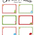 Free Printable Christmas Name Tags The Template Can Also Be Used For