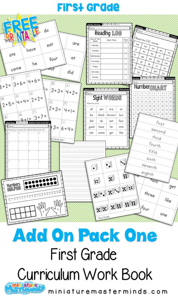 Free Printable First Grade Curriculum Book First Grade Curriculum 