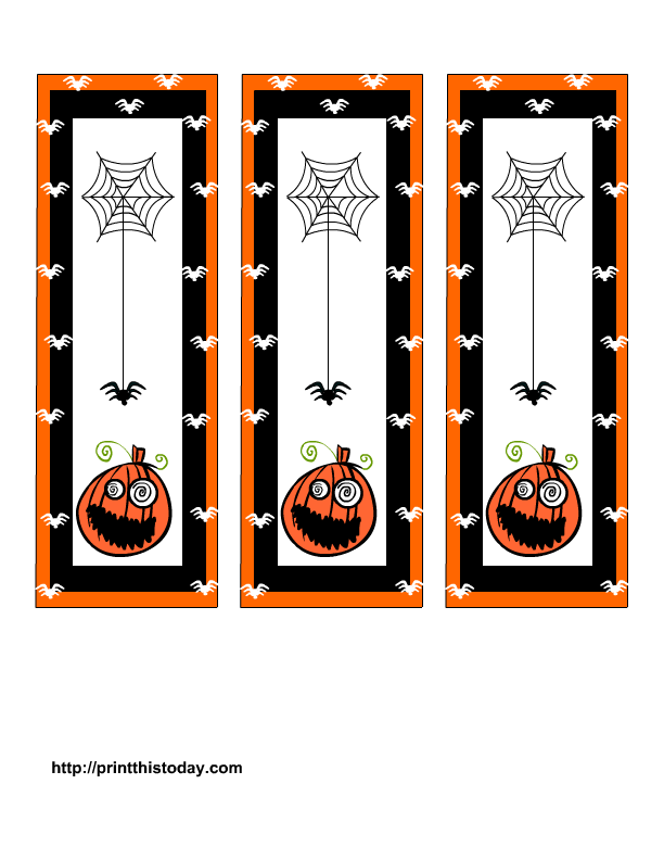 Free Printable Halloween Bookmarks