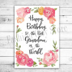 Free Printable Happy Birthday Grandma Cards Printable Birthday Cards