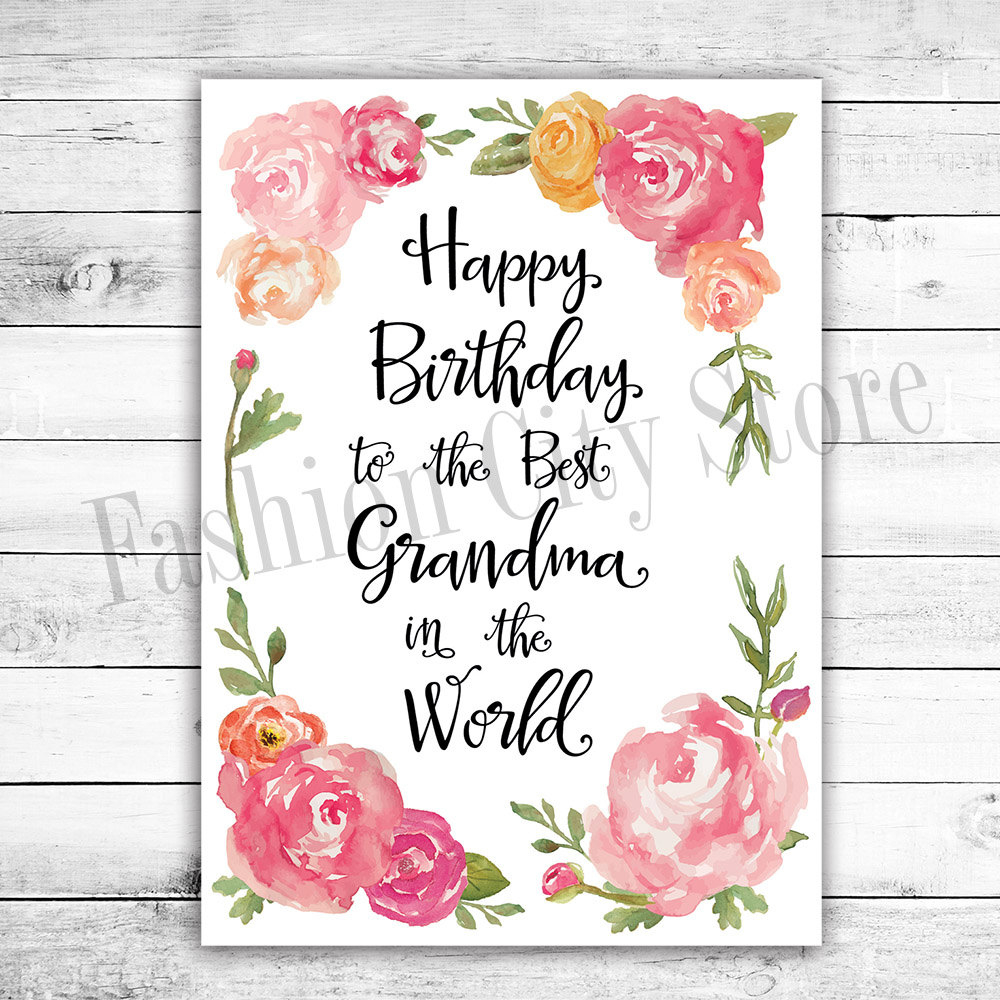 Free Printable Happy Birthday Grandma Cards Printable Birthday Cards