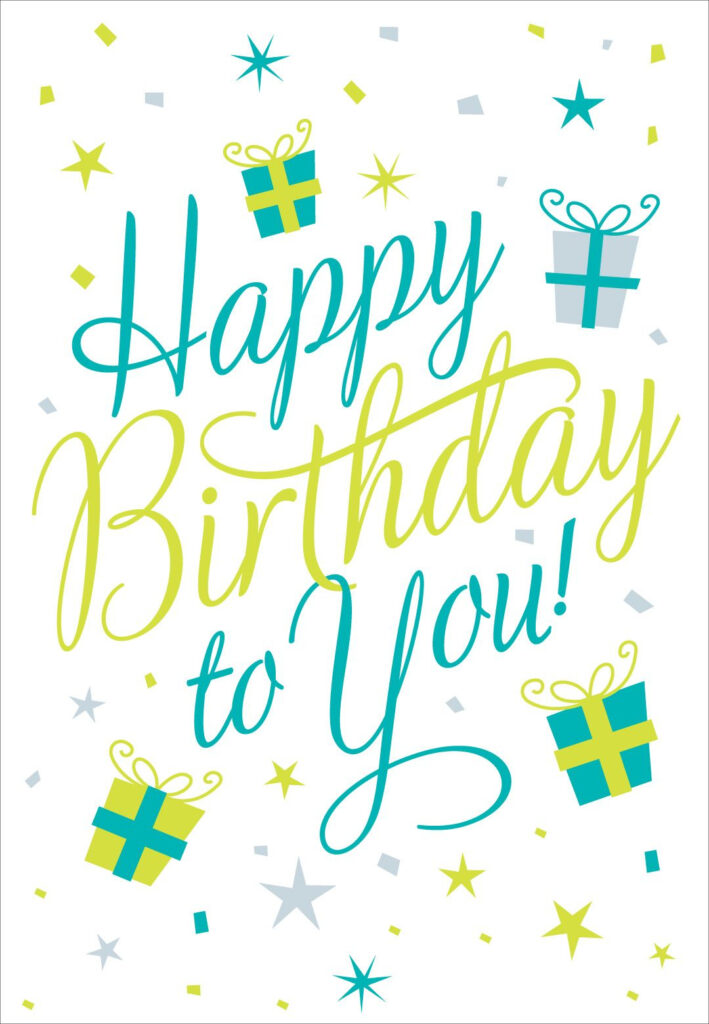 Free Printable Happy Birthday To You Greeting Card birthday 