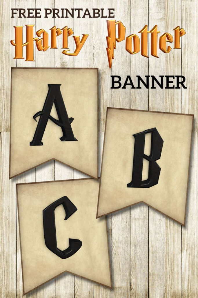 Free Printable Harry Potter Banner Letters Paper Trail Design Harry 