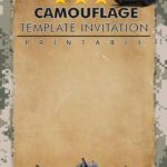 FREE PRINTABLE Military Camouflage Birthday Invitation Templates