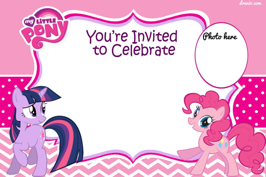 FREE Printable My Little Pony Birthday Invitation Template FREE 