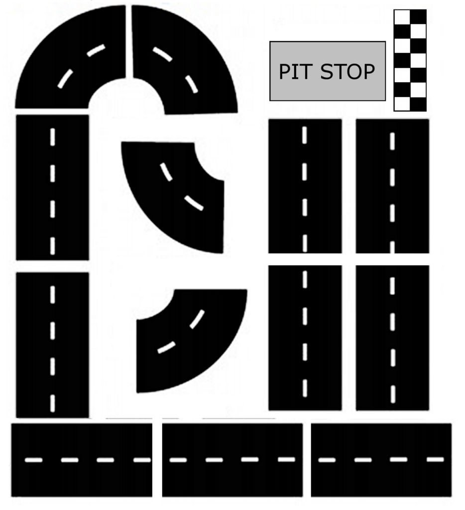 Free Printable Race Track Game Car Tracks For Kids Race Track Racing