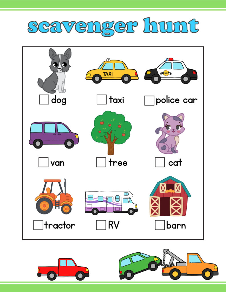 Free Printable Road Trip Games For Kids California Unpublished