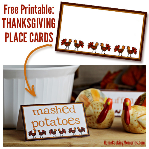 Free Printables Thanksgiving Place Cards Home Cooking Memories