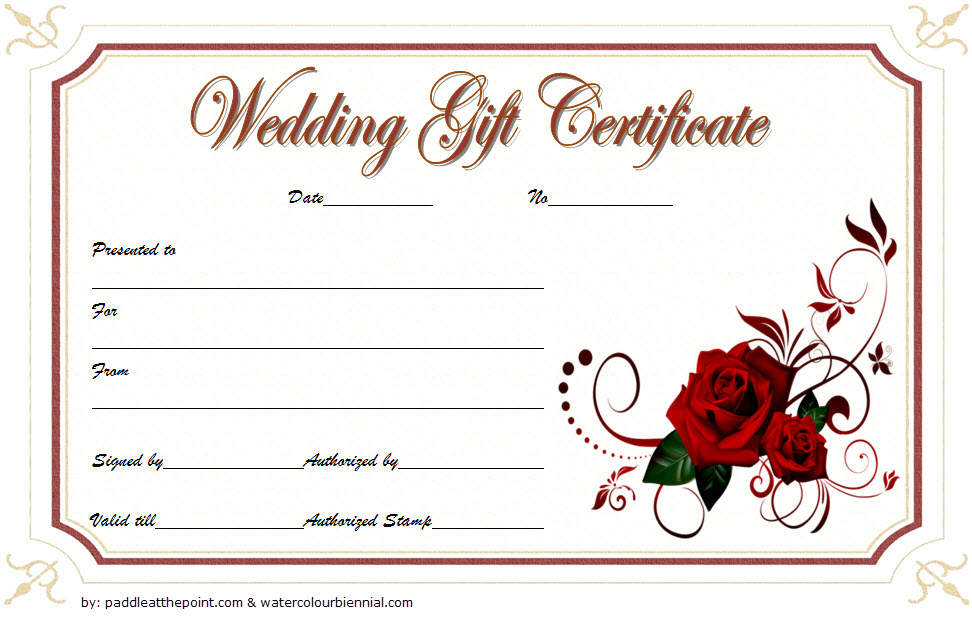 FREE Wedding Gift Certificate Template Word With Floral Design 2 Gift