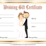 Free Wedding Gift Certificate Template Word With Golden With Reg In