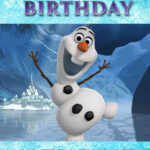 Frozen Snowman Olaf Personalised Birthday Card Birthday Card