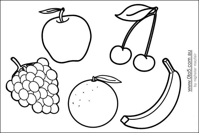 Fruit Stencils Free Printable Google Search Fruit Coloring Pages 