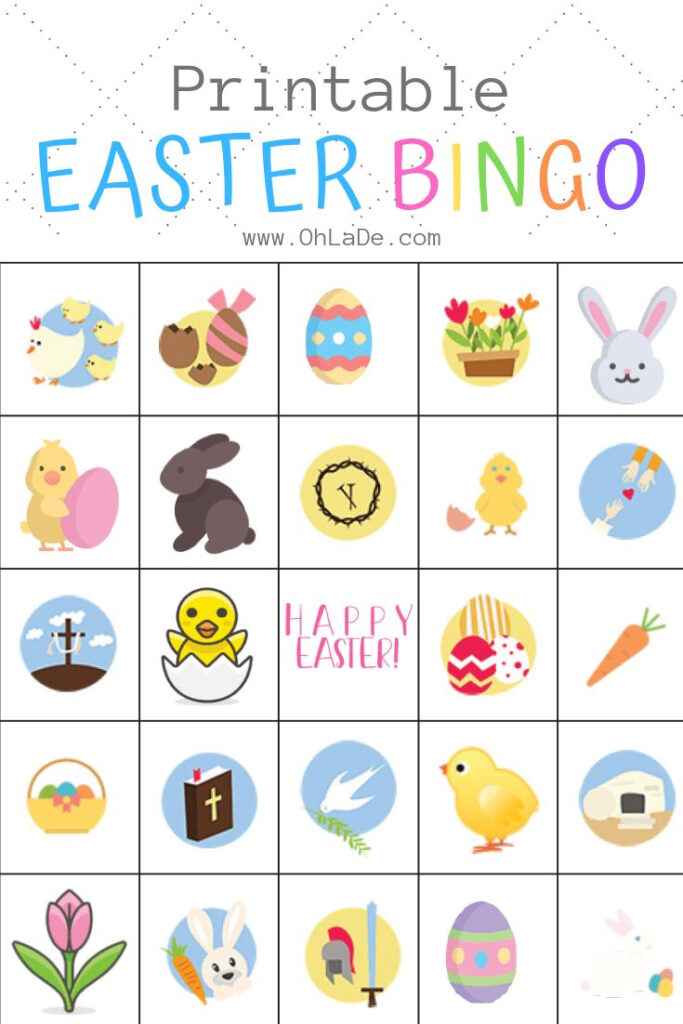 Fun Printable Easter Bingo Game OhLaDe Easter Bingo Bingo Easter 
