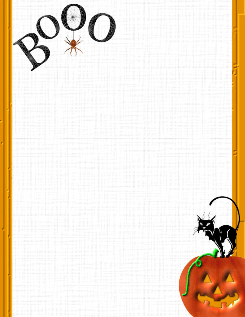 Halloween 1 FREE Stationery Template Downloads