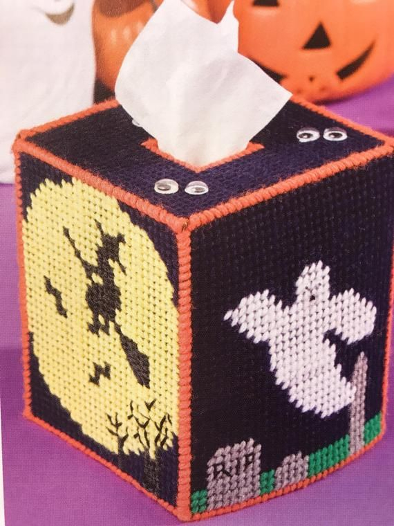 Halloween Boutique Tissue Box Cover Black Cat Tissue Box Cover Etsy 