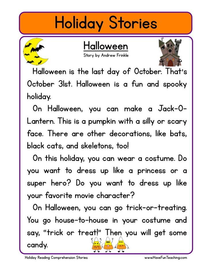 Halloween Stories For Preschoolers Printable Halloween Printab 