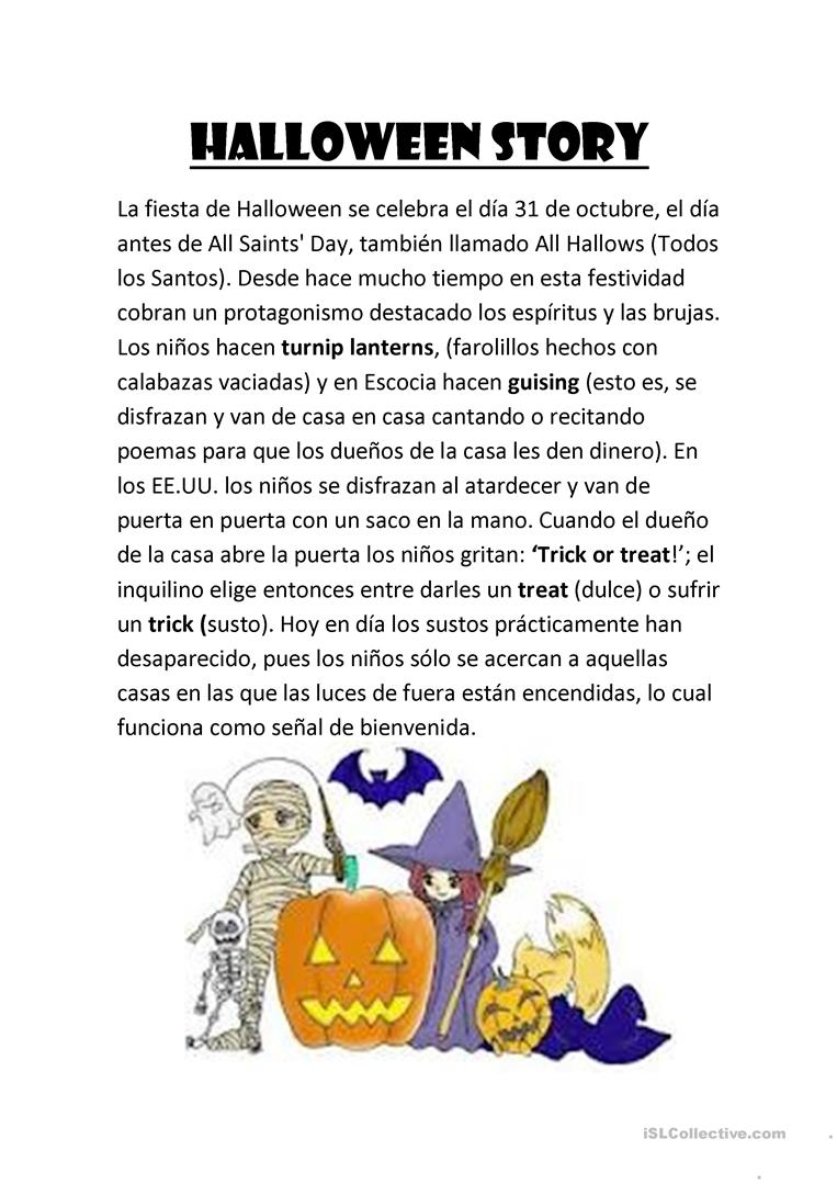 Halloween Story Worksheet Free ESL Printable Worksheets Made By Teachers