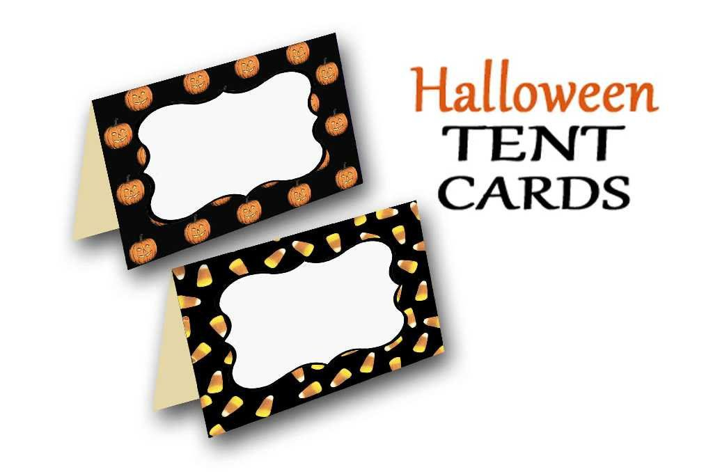 Halloween Tent Cards Halloween Party Name Cards Party Place Cards 